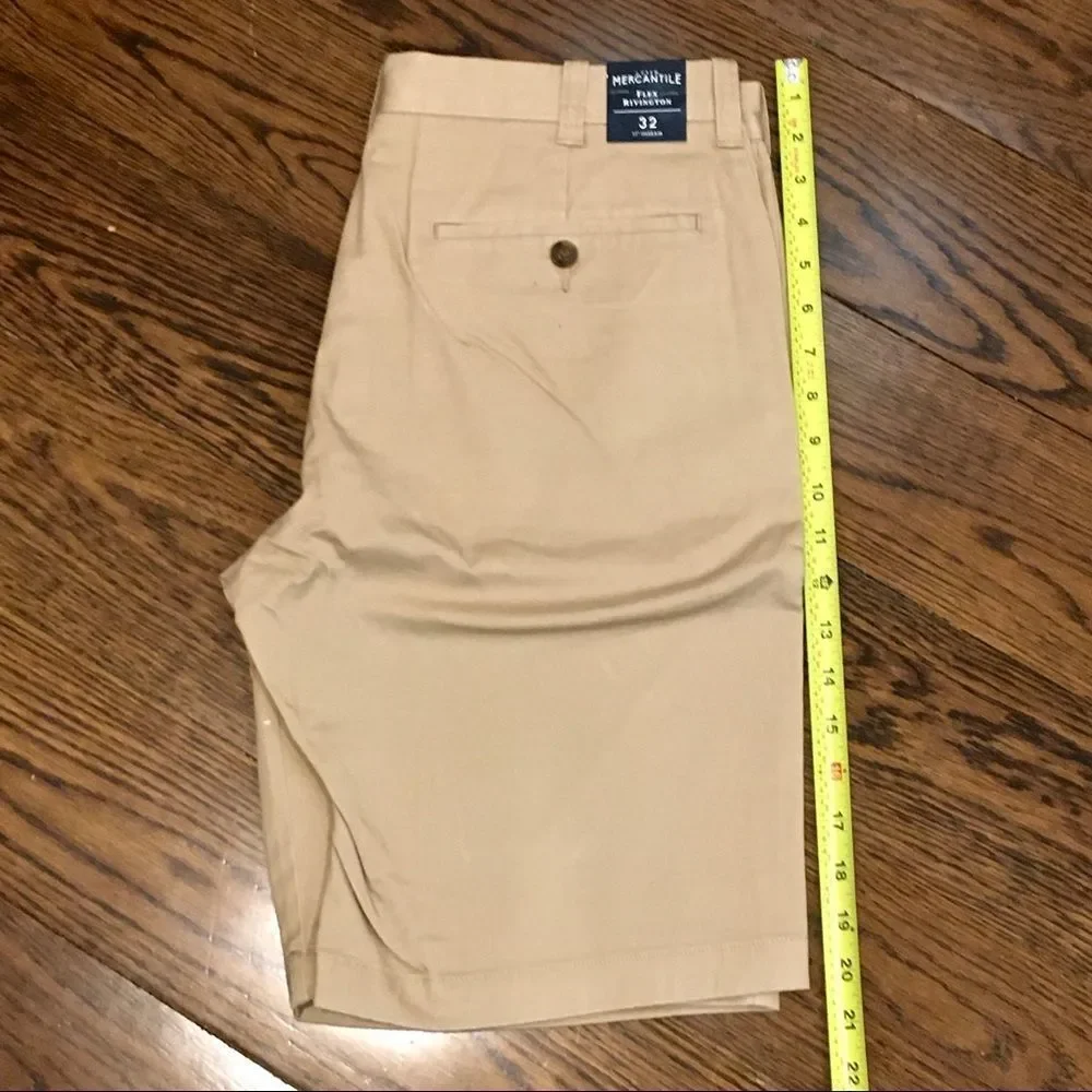 J. CREW Mercantile Flex Flat Front Khaki Shorts 32 - Picture 9 of 13